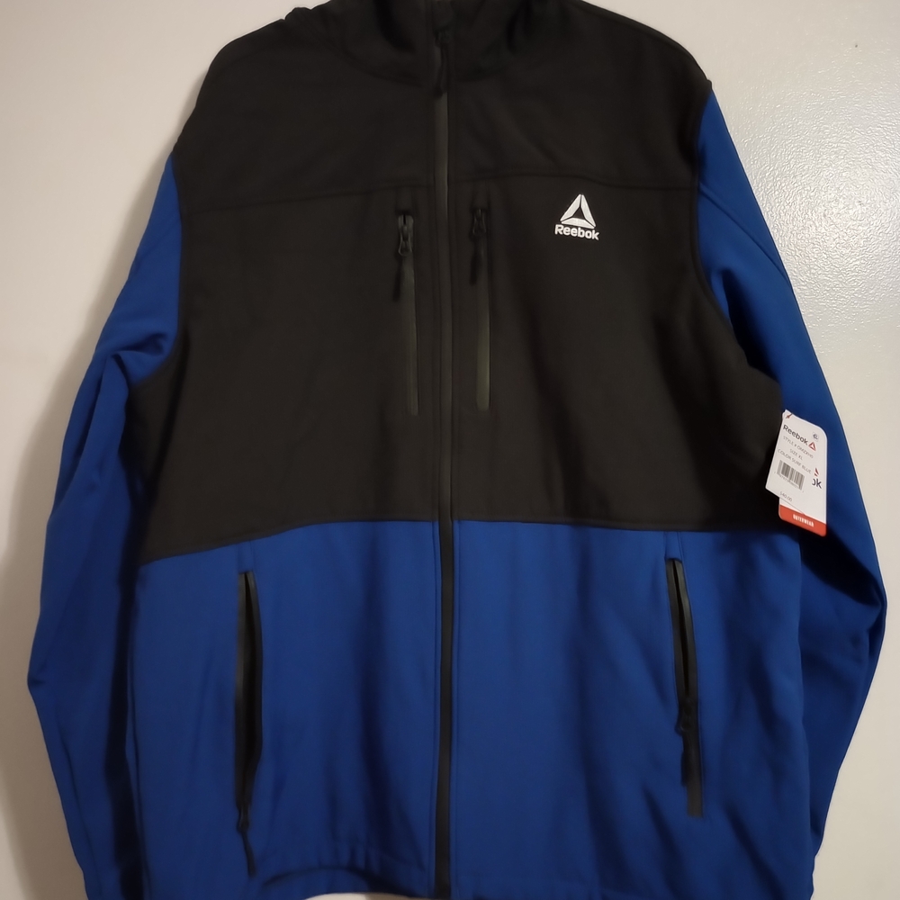 Reebok Black and Blue Softshell Jacket